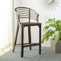 Dark Brown Rattan Bar Stool K386