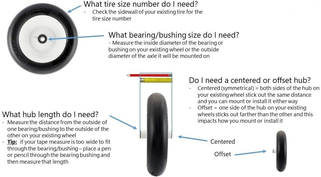 Ribbed 4.80/4.00-8 Solid Flat-Free Wheelbarrow Cart Wheel U969