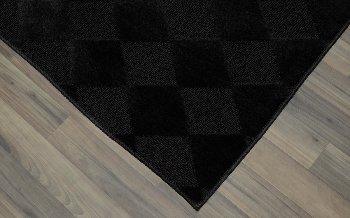 Black 7 ft. 6 in. x 9 ft. 6 in. Large Area Rug R2987