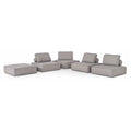 5-Piece Modern Fabric Modular Sectional Sofa in Gray J6228