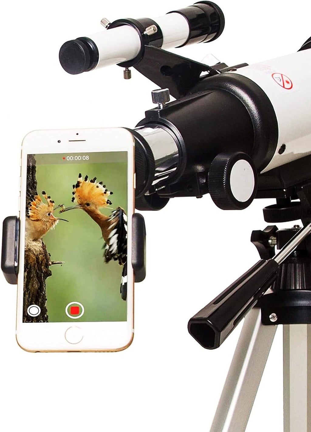 70mm Aperture 400mm AZ Mount Refracting Telescope with Phone Adapter and Wireless Remote J8240