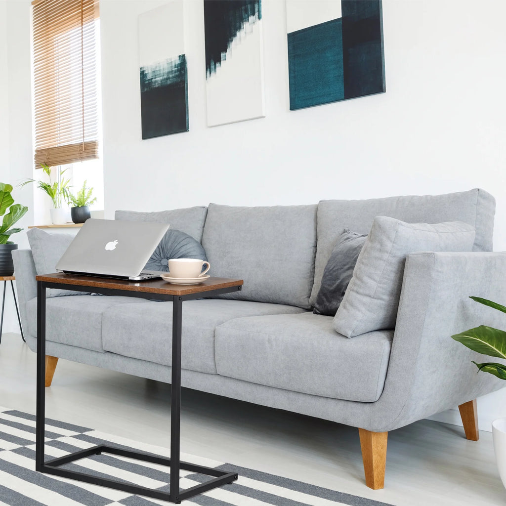 25''H C-Shaped Metal End Table R625