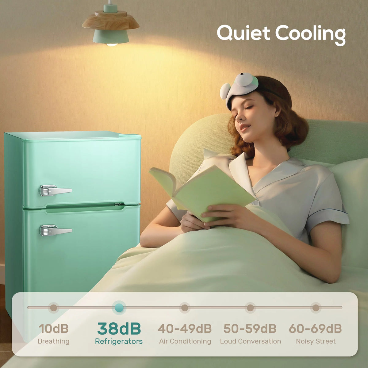 Mini Refrigerator 3.2Cu.Ft Compact Fridge 2-Double Doors with a Freezer I20151
