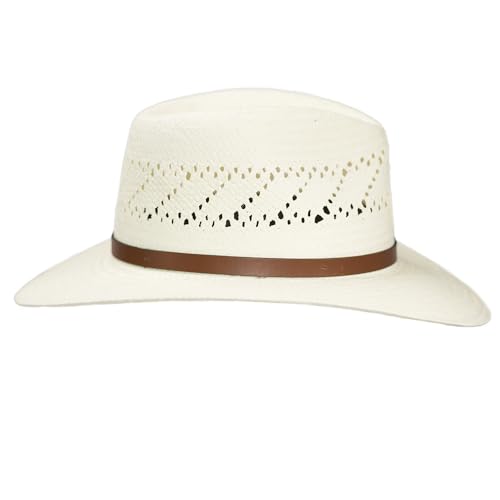 Vented Straw Fedora Hat H65380