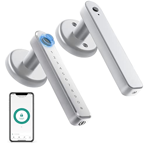 Silver Keyless Entry Door Lock with Handle P7302