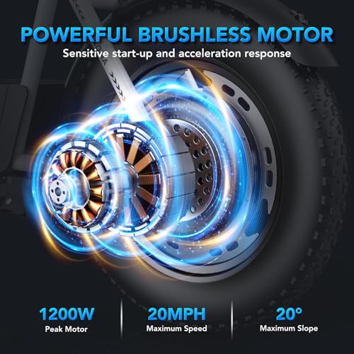 16" All Terrain Fat Tire Electric Scooter with Seat Q342