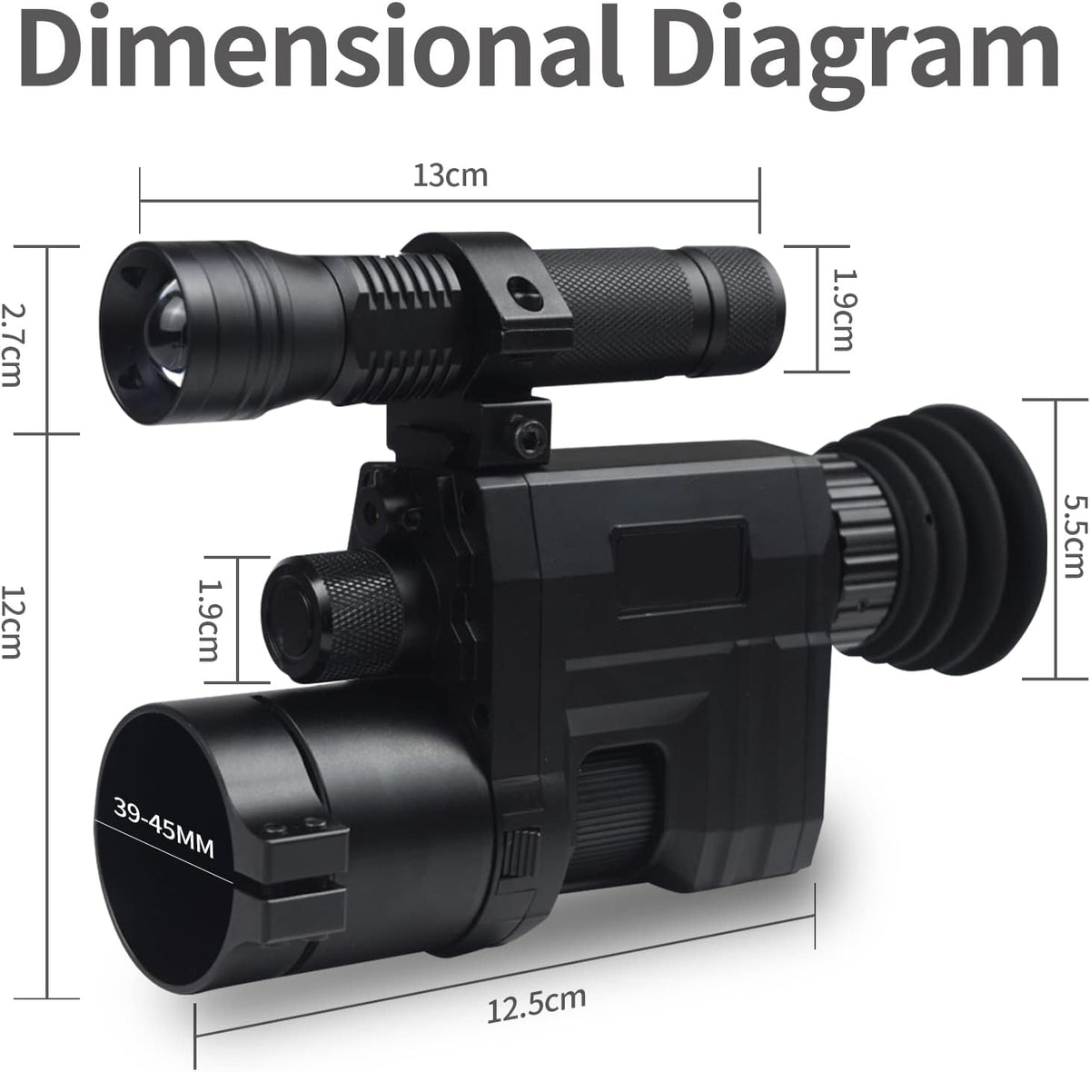 WiFi Digital Night Vision Scope Video Camera 960P 1.3 inch HD Display U925