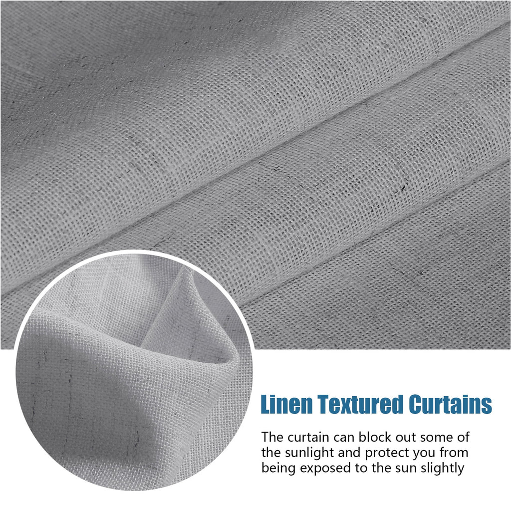 2 Panel Linen Textured Blackout Curtains 26 x 68 Inch I96778