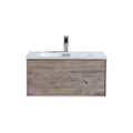 30 in. Wall Mount Nature Wood Bathroom Vanity Z9899