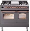 40 Dual Fuel Natural Gas Range Matte Graphite Copper Trim K982
