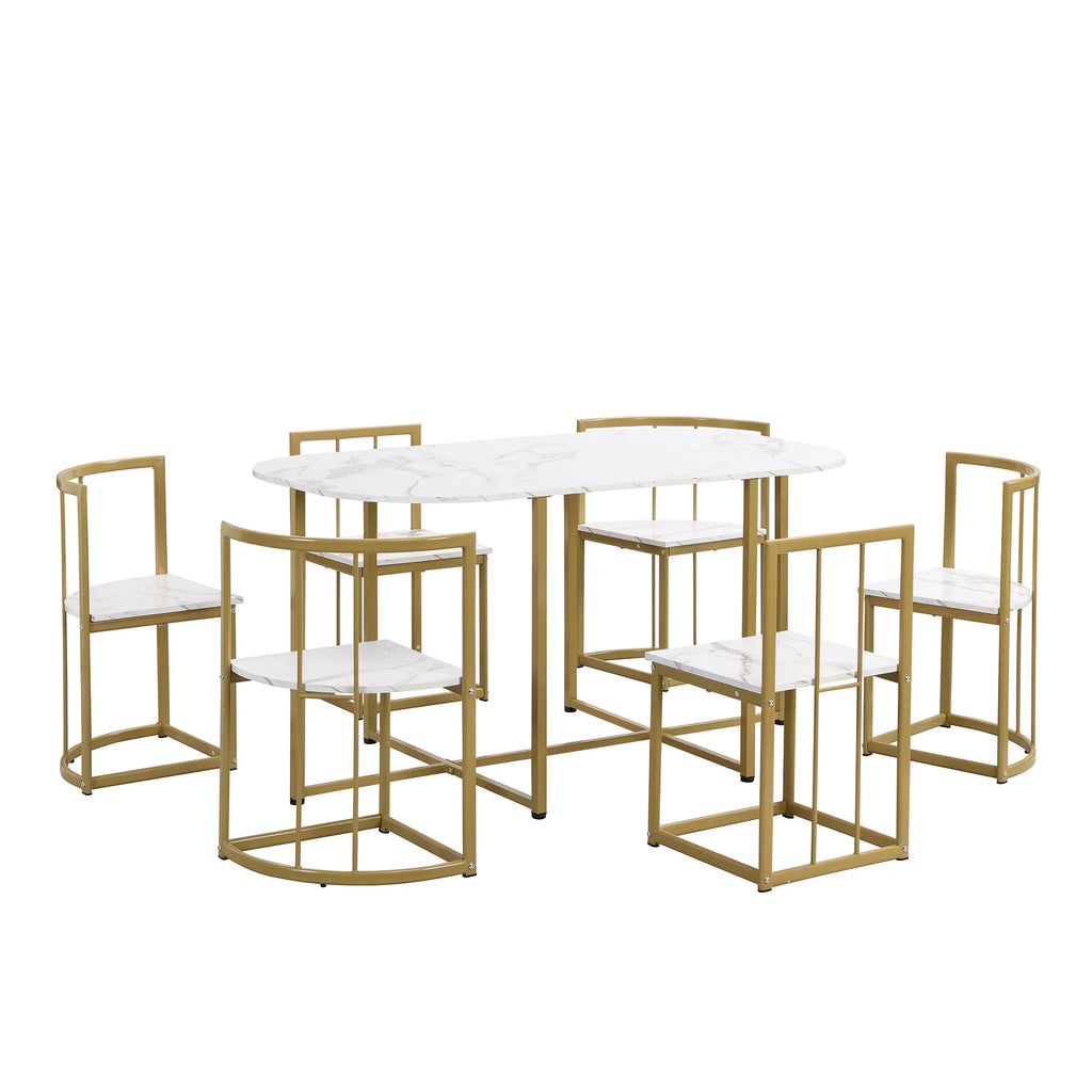 7 Piece Dining Table and Chairs Set V42677