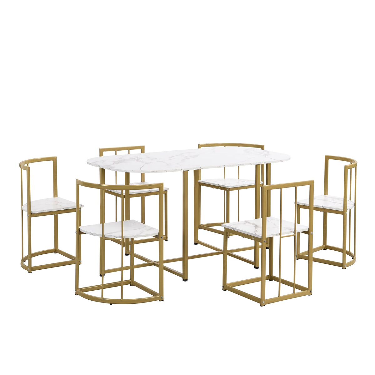 7 Piece Dining Table and Chairs Set V42677