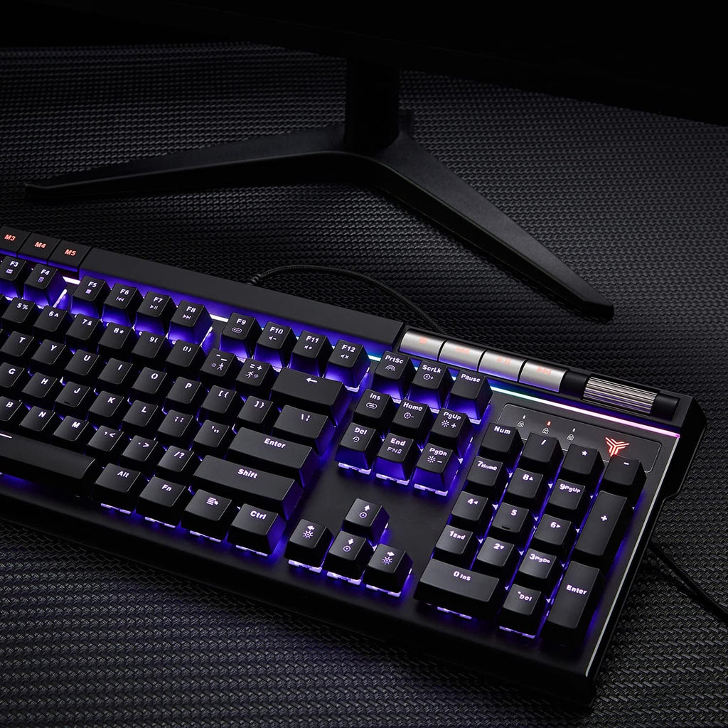 Mechanical Gaming Keyboard Blue Switches RGB Backlight with 2 USB Ports Pack of 2 V315