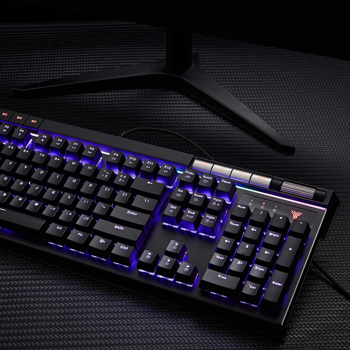 Mechanical Gaming Keyboard Blue Switches RGB Backlight with 2 USB Ports Pack of 2 V315