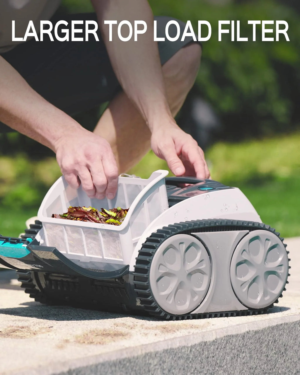 Cordless Robotic Pool Cleaner with Wall Climbing L8626