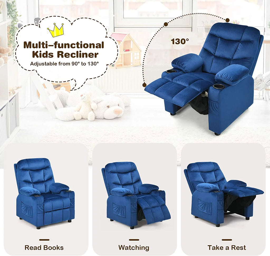 Kids Recliner Chair with Cup Holder L926