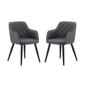 Gray Wooden Dining Chairs, 2ct J95986