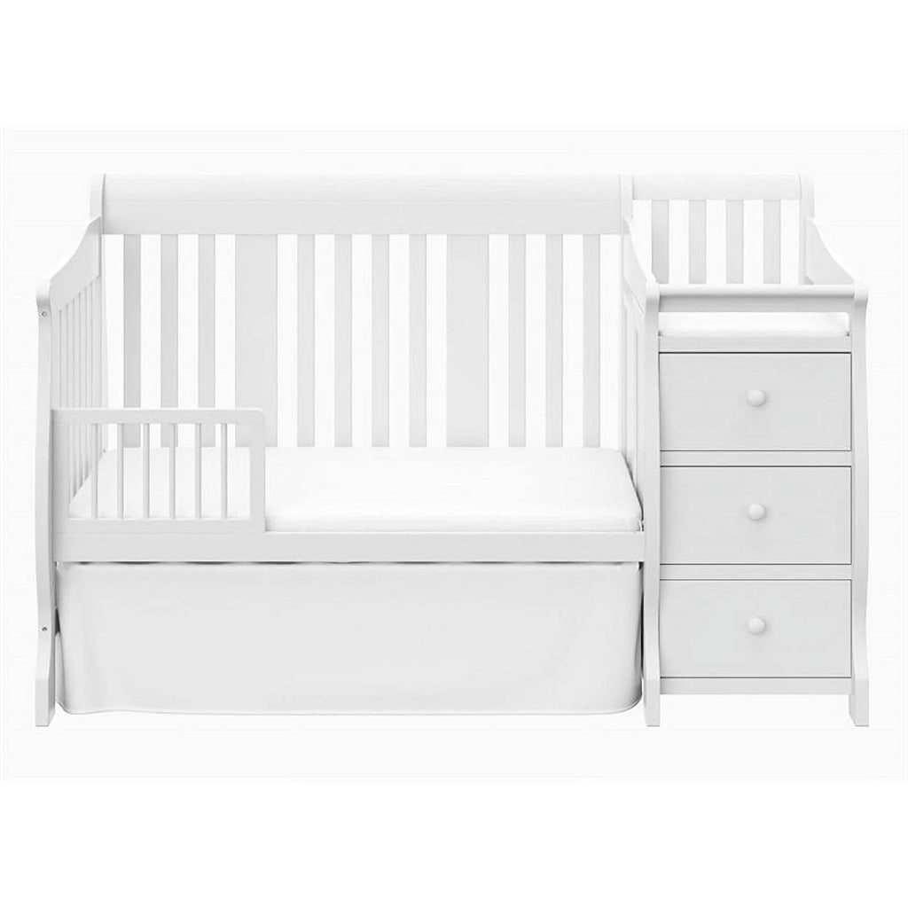 4-in-1 Convertible Crib and Changing Table Set in White R8142