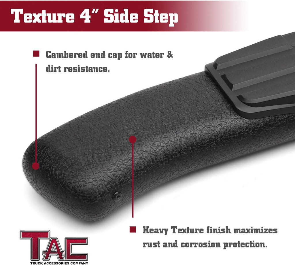 Black Texture Side Bars for Ford Ranger Super Cab Pickup (2pcs) U8752