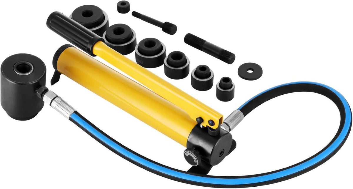 10 Ton Hydraulic Knockout Punch Driver Tool Kit with 6 Dies S685