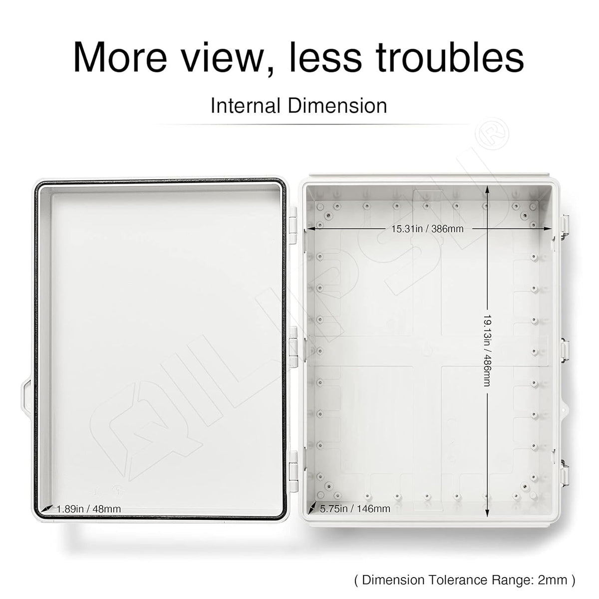 Junction Box with Mounting Plate, IP67 Waterproof ABS Plastic Grey G113