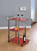 Red Serving Cart X719
