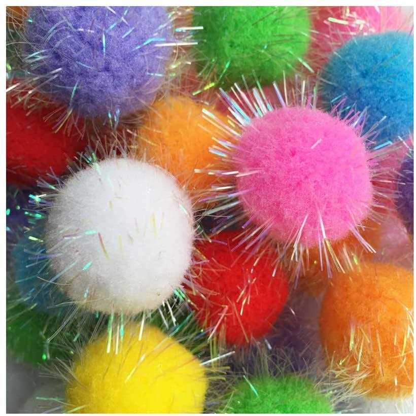 Glitter Pom Poms Cat Toys H317