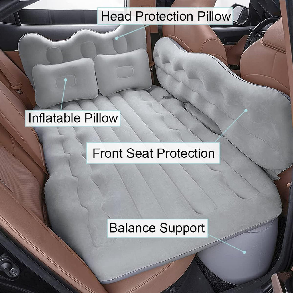 Car Air Mattress with Air Pump, Grey O70154