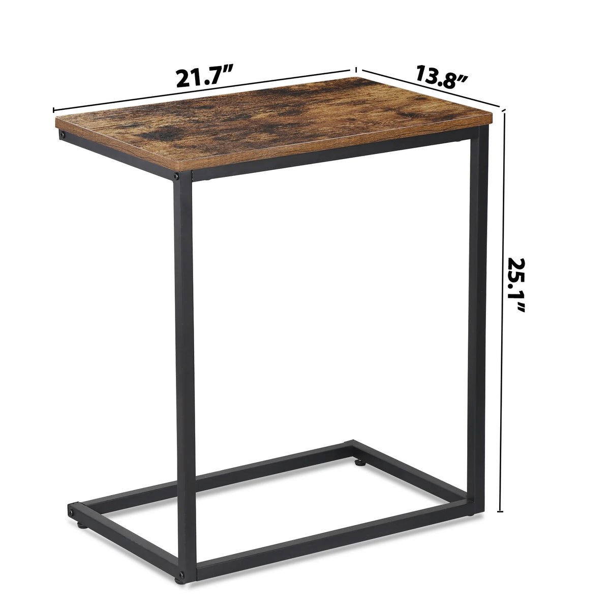 25''H C-Shaped Metal End Table R625