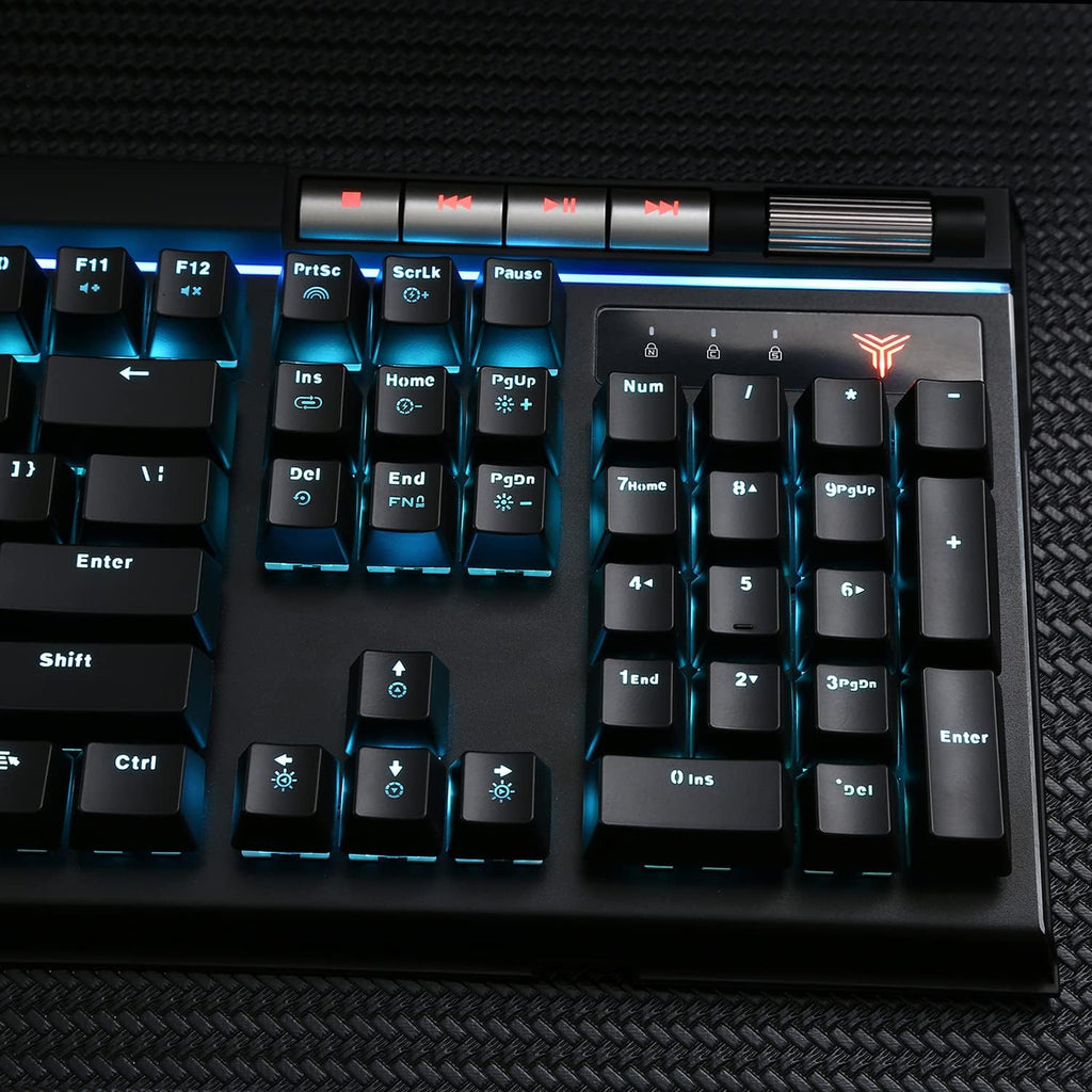 Mechanical Gaming Keyboard Blue Switches RGB Backlight with 2 USB Ports Pack of 2 V315