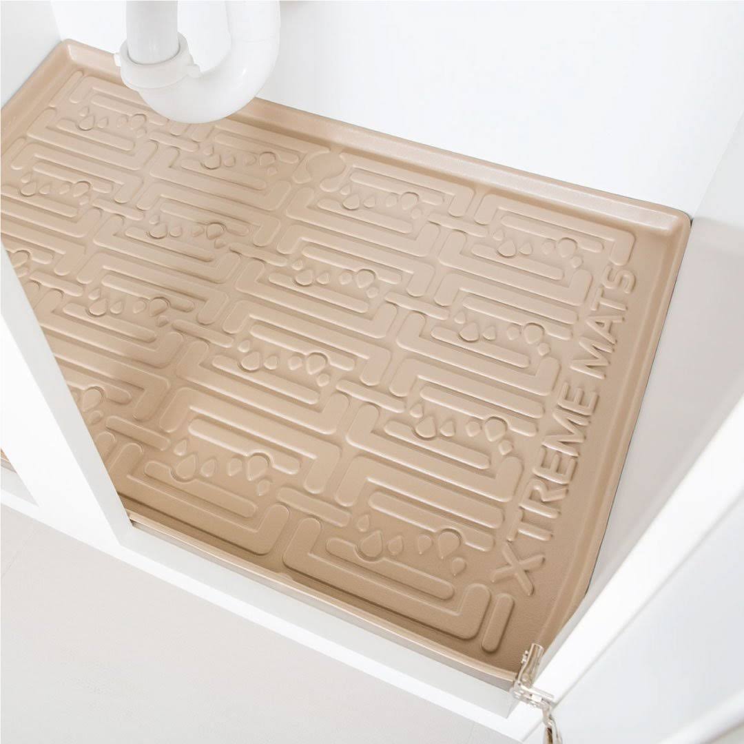 Under Sink Kitchen Cabinet Mat 37 x 22 inch Beige Q551105
