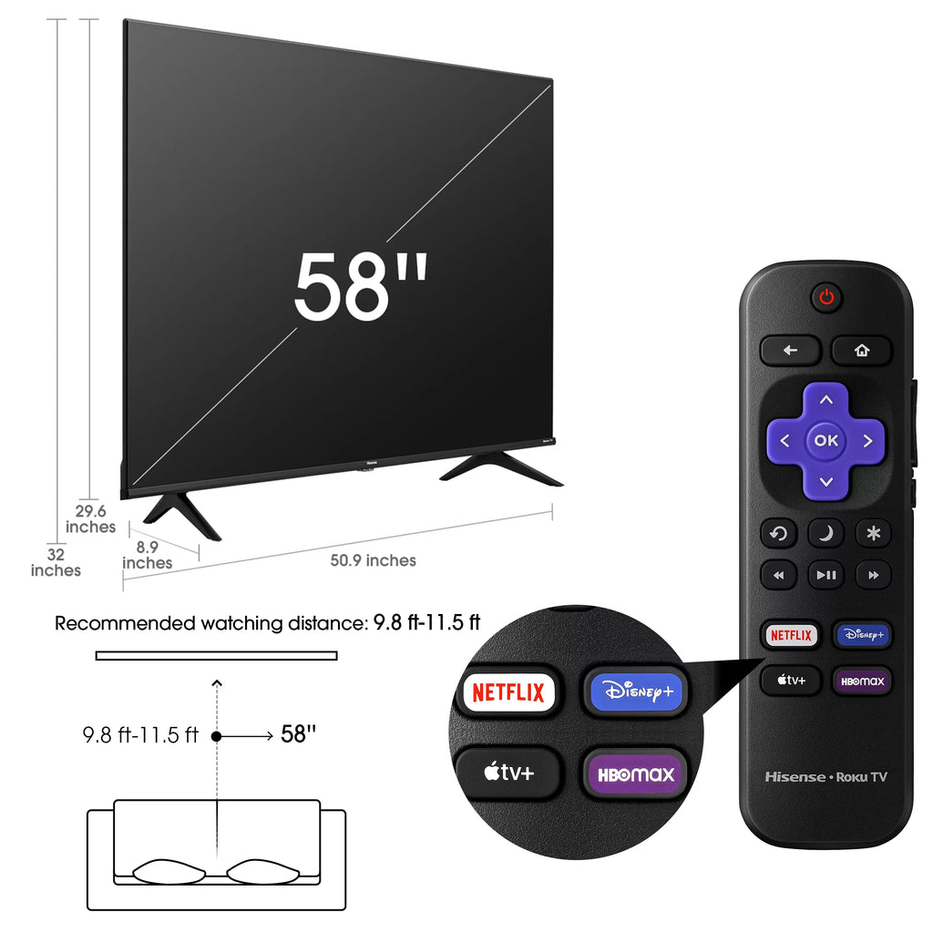 58 Class 4K UHD LED LCD Smart TV HDR K12616