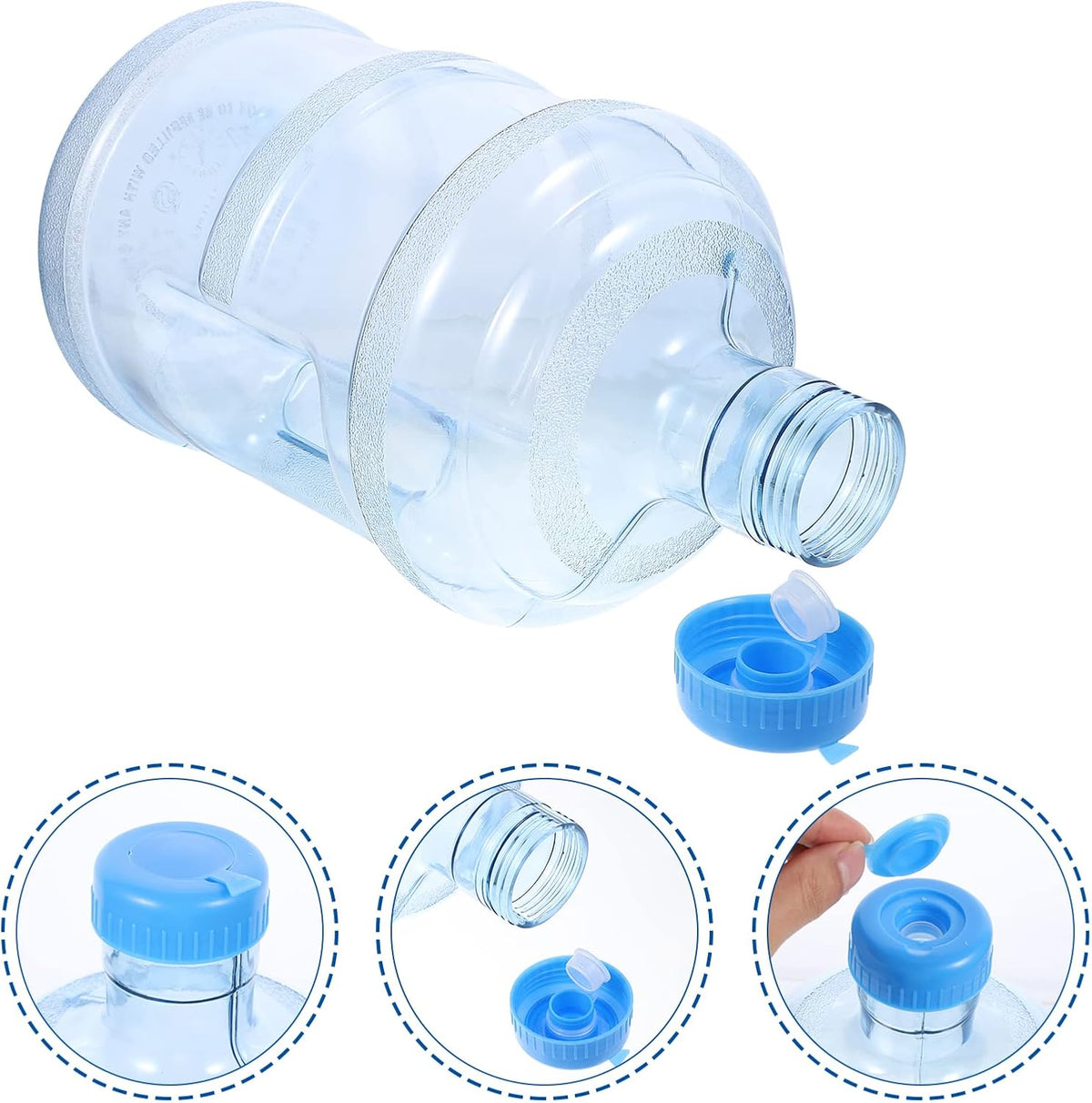 Plastic 5 Gallon Water Bottle with Cap PVC A5996
