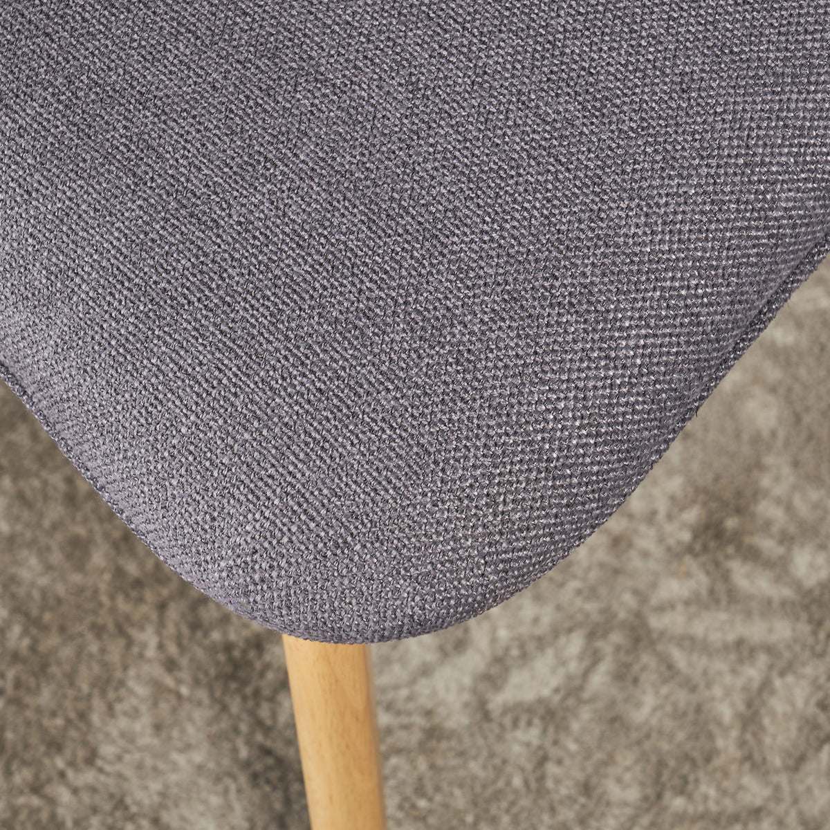 Dark Grey Fabric Dining Chairs Set of 2 L142468