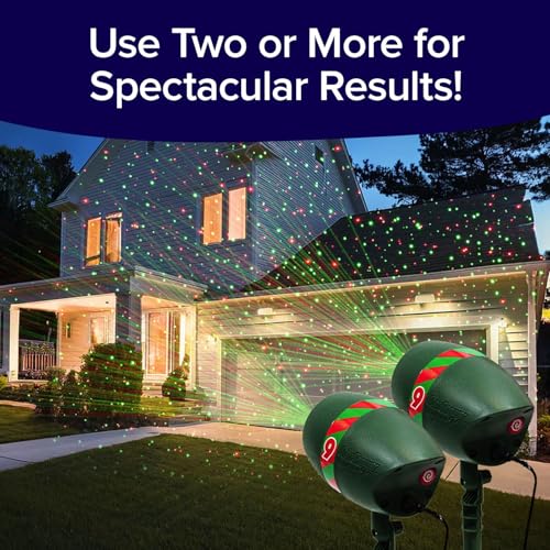 2 Pack Outdoor Christmas Laser Projector with Remote C4158