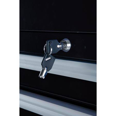Black 7 Drawer Rolling Cabinet W834