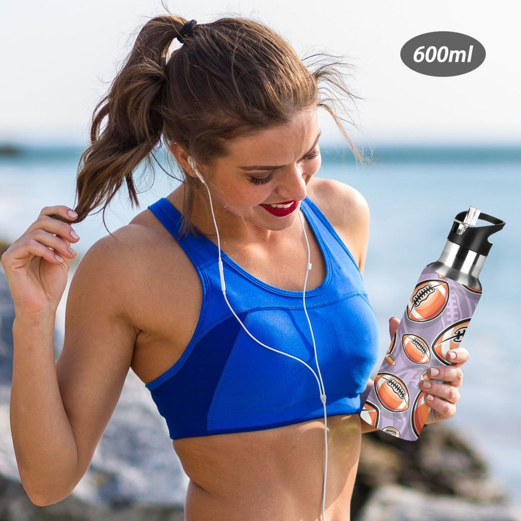 20 oz Insulated Stainless Steel Water Bottle with Straw Lid D77614