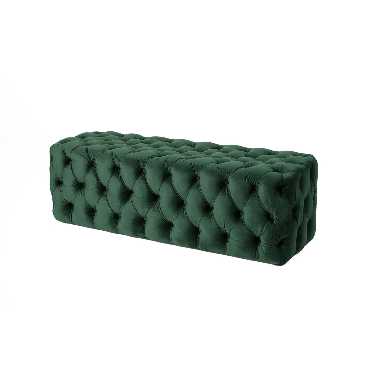 Forest Green Tufted Bench K444202