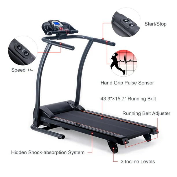 Foldable Incline Motorized Treadmill V843