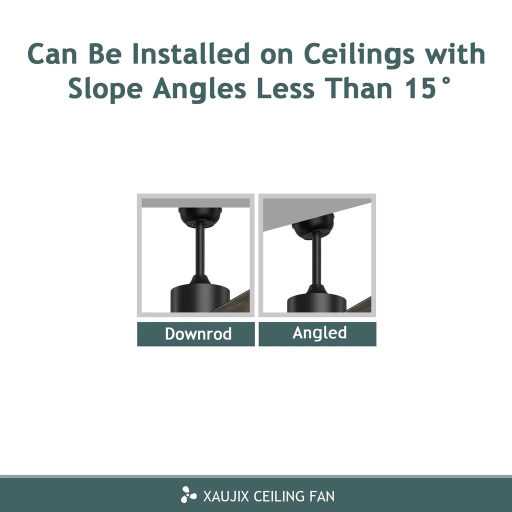Ceiling Fan with Light and Remote Control, 52 '' 6-Speed Reversible 5 Wood Blades N97152