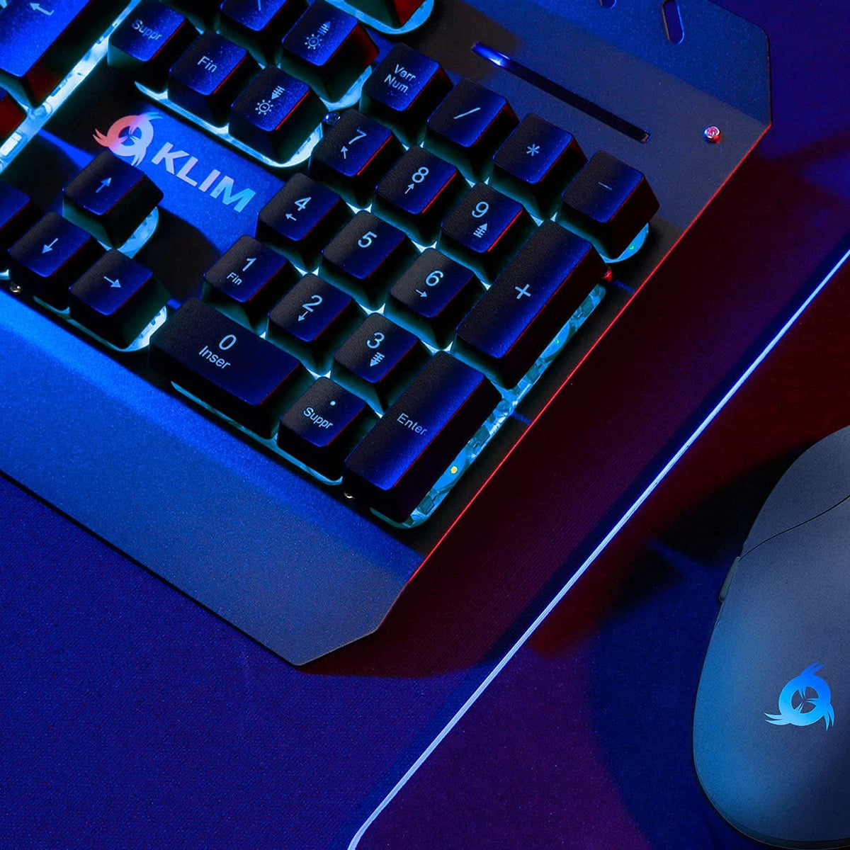 Wireless Keyboard and Mouse Set with Backlit Gaming Keyboard X431