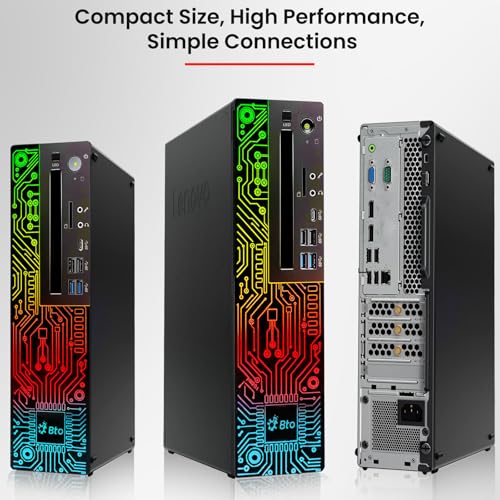 RGB Gaming Desktop PC Intel i5 8th Gen 16GB Ram 512GB SSD NVIDIA GeForce GT 1030 DDR5 24 inch Monitor WiFi Windows 11 Pro Renewed E274135