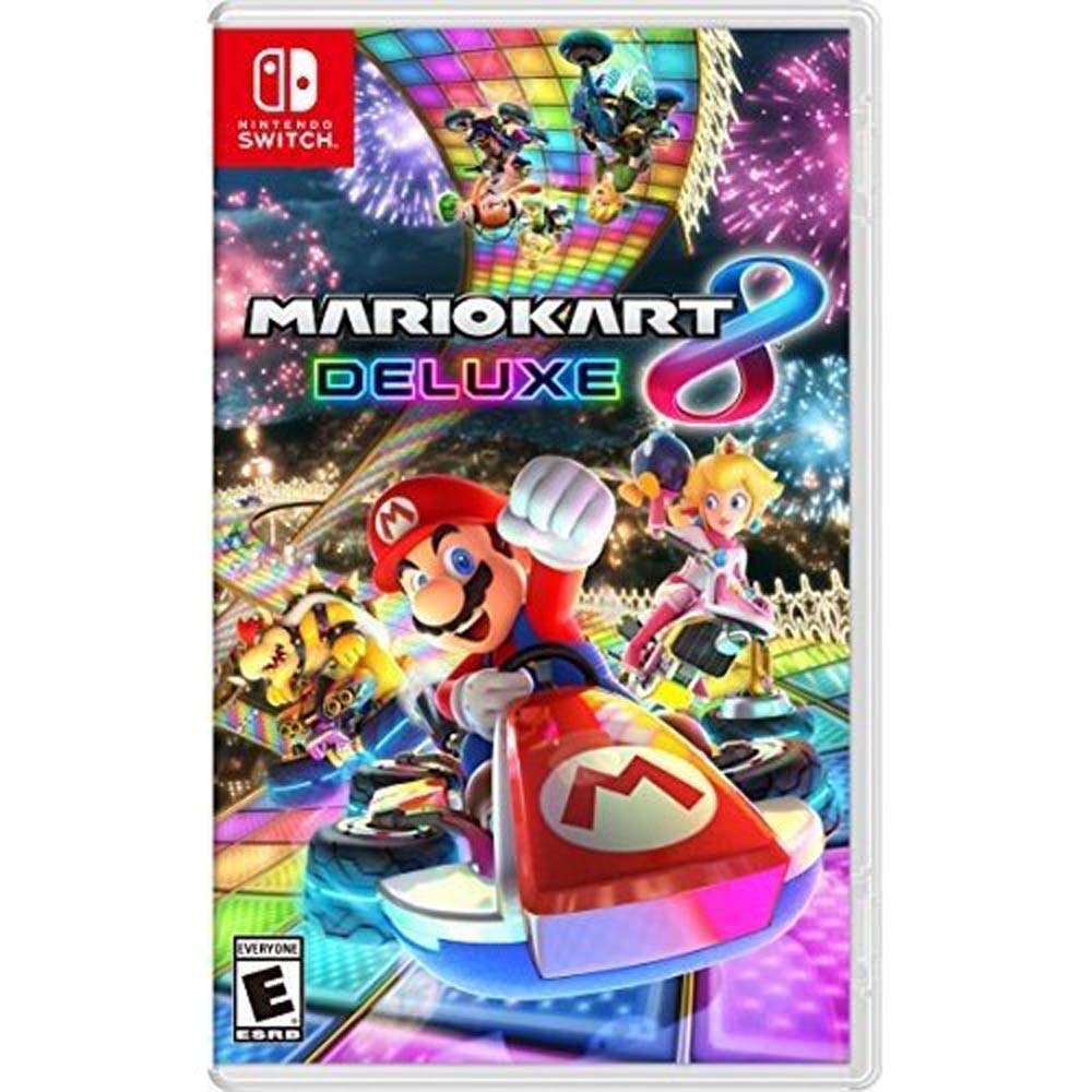 32 GB Console with Neon Blue & Red Joy-Con Bundle with Mario Kart 8 Deluxe + Super Mario Party + Super Mario Maker 2 + Minecraft D26463