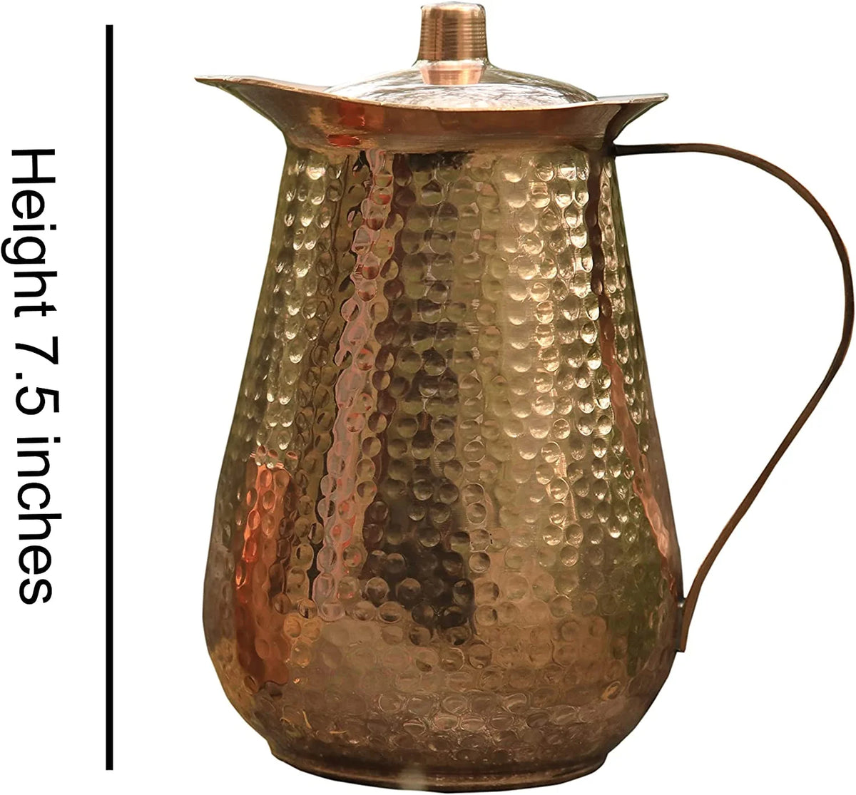 68 OZ Pure Copper Pitcher Jug with Lid N373
