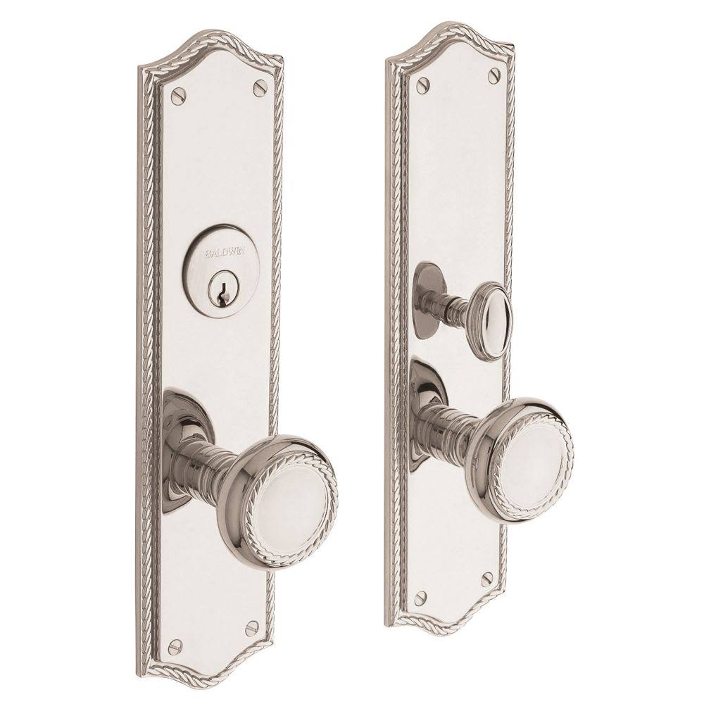 Satin Brass Brown Mortise Handleset Entrance Trim Set T148