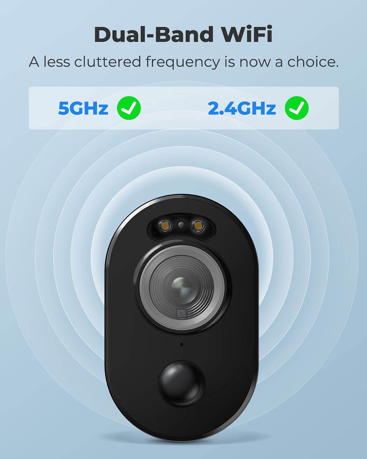 Outdoor Security Camera 4MP Dual Band WiFi Solar Battery Powered Spotlight Motion Detection Local SD Card Cloud Storage P5203