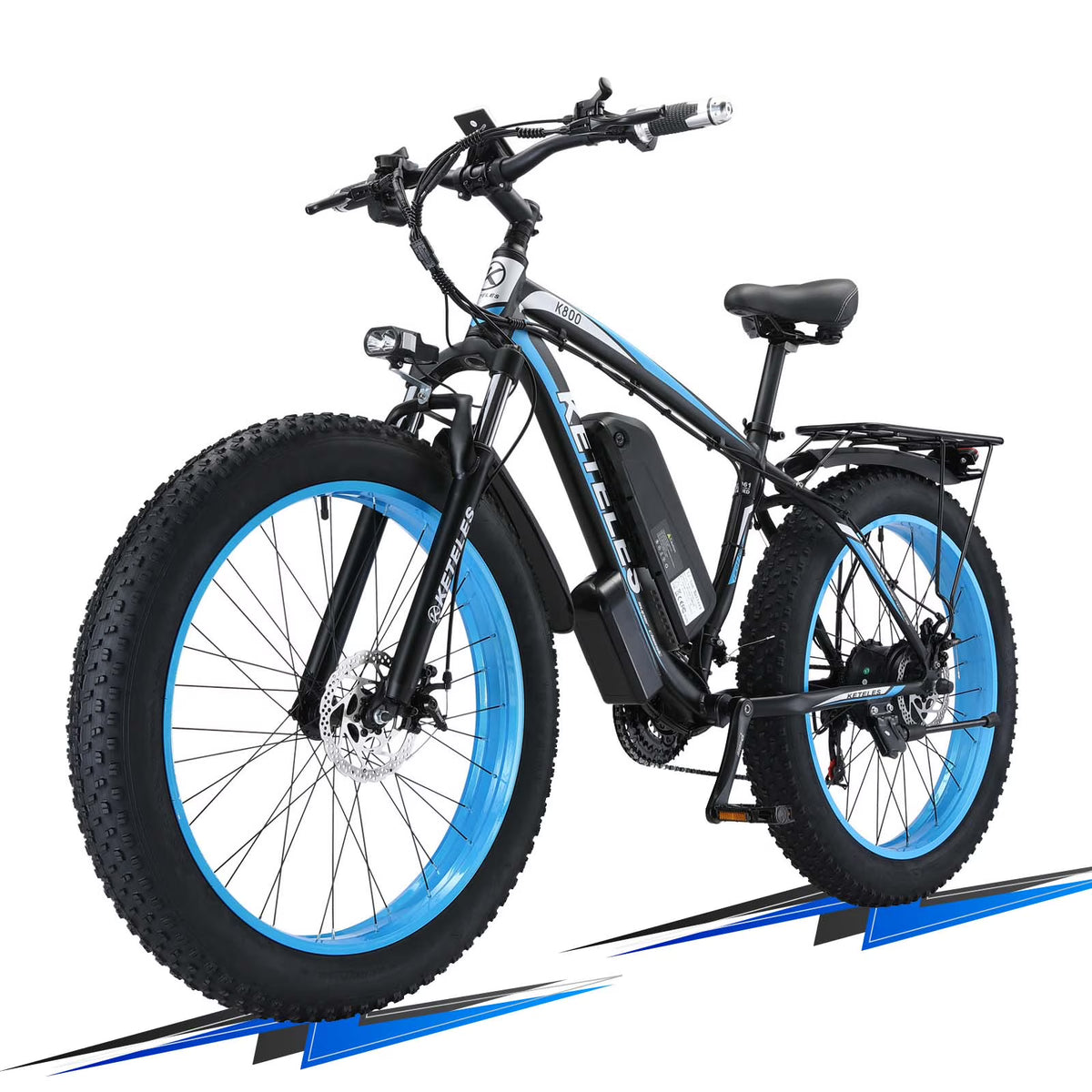 750W Electric Mountain Bike 26" Fat Tire Removable Battery O630184