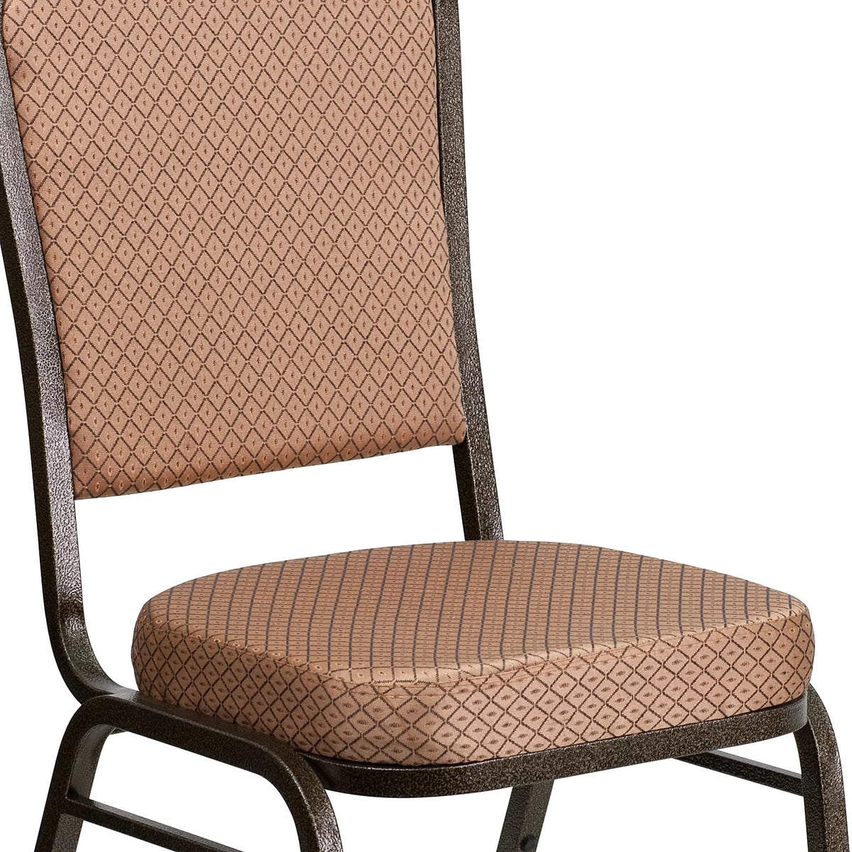 4 Pack Gold Diamond Patterned Fabric Stacking Banquet Chair A60246