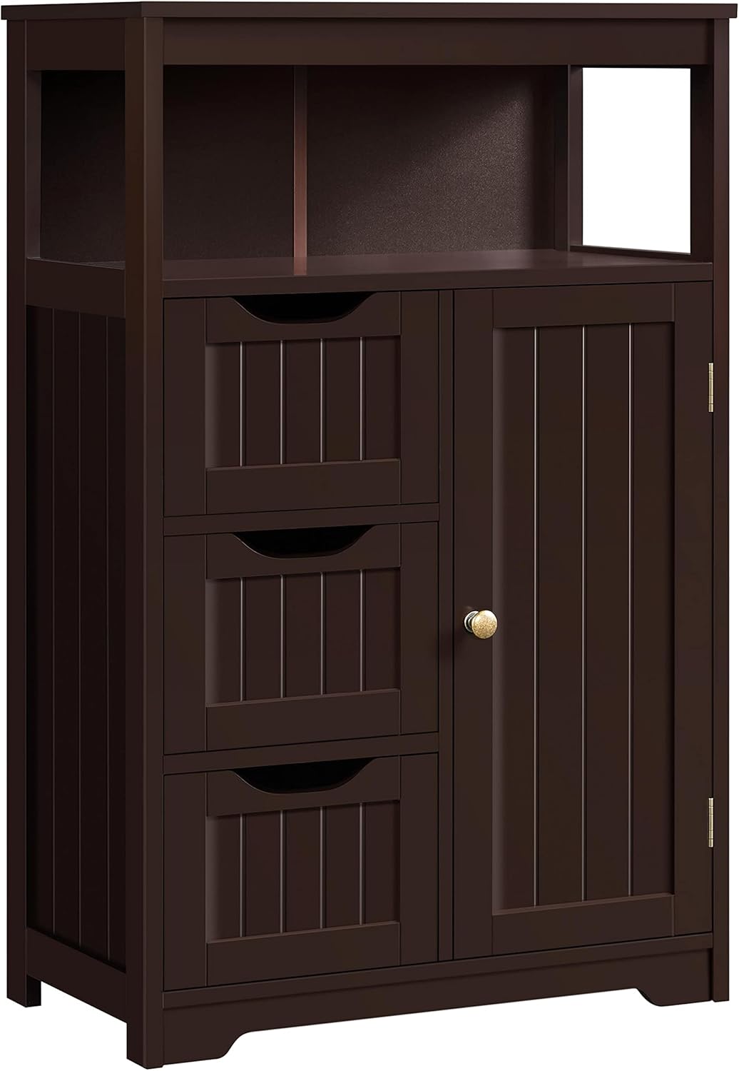 White Free Standing Wooden Bathroom Floor Cabinet U98926