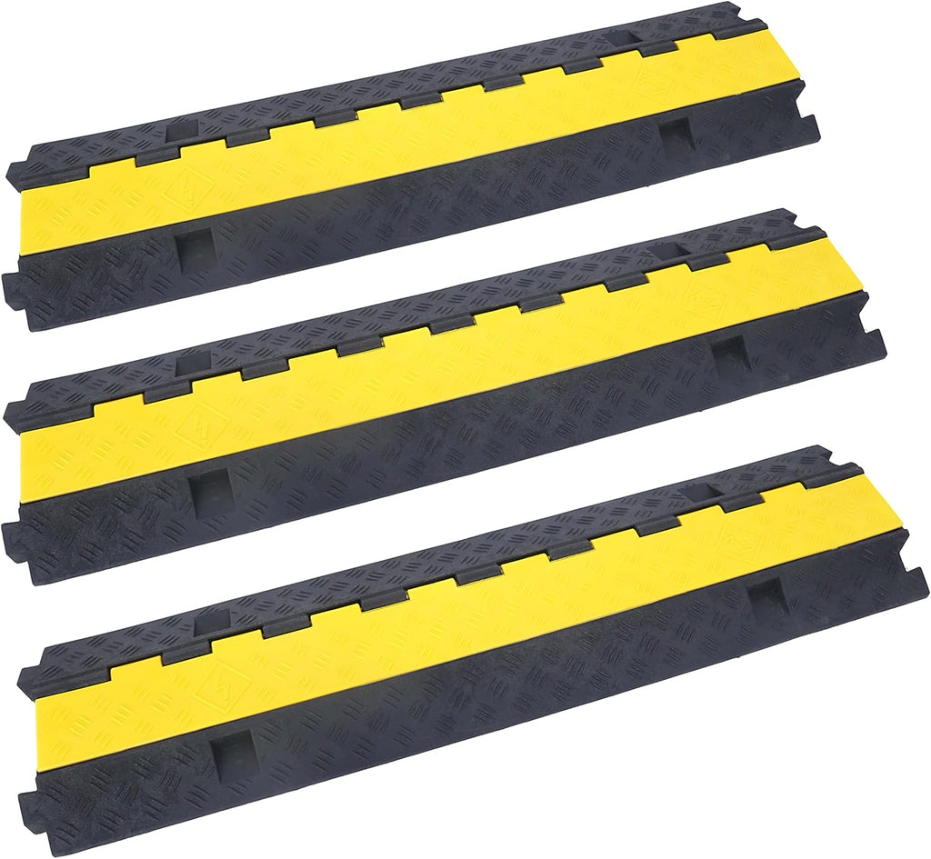 3 Pack 2 Channel Cable Protector Ramp M978